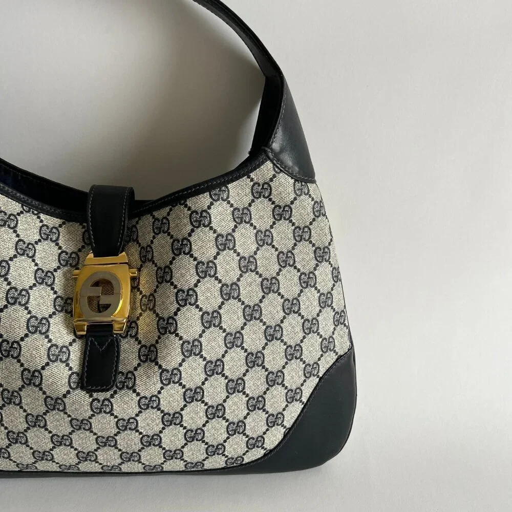 VINTAGE GUCCI MONOGRAM JACKIE BAG - Picture 2 of 11